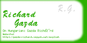 richard gazda business card